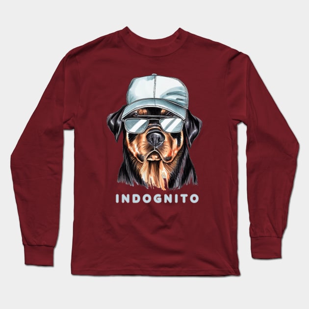 Rottweiler Indognito Long Sleeve T-Shirt by ZogDog Pro